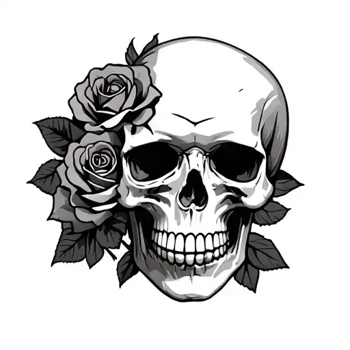 Skull And Roses Cracking
