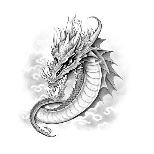 Book With Dragon And Flowers