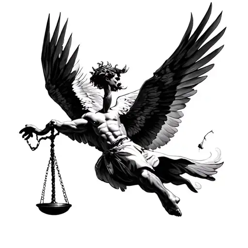 Icarus Falling With Law Themes