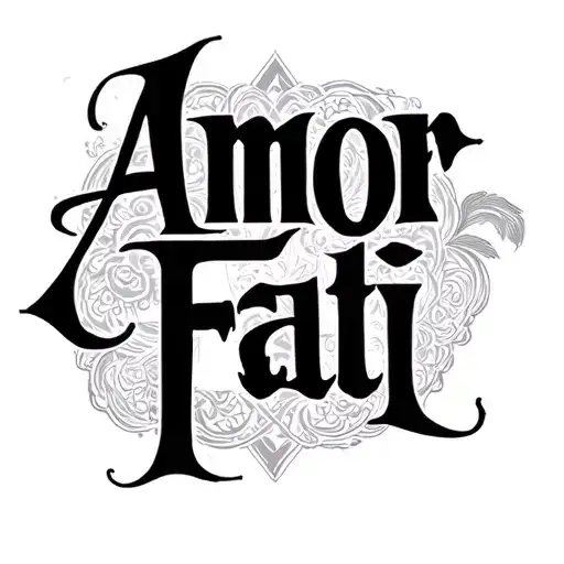 Lettering Amor Fati Neck