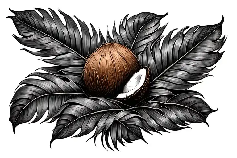 Coconut Leaves Intertwined