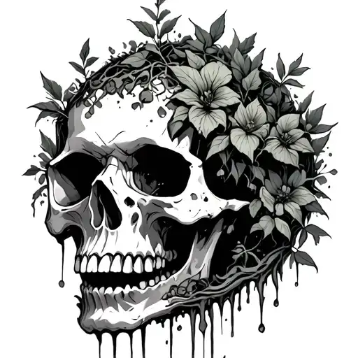 Nature Breaking Out Of Skull