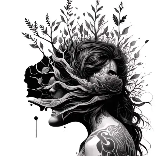 Nature Breaking Out Of Woman