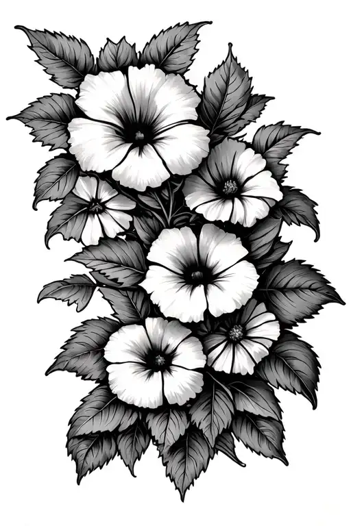 Morning Glory And Aster Vine