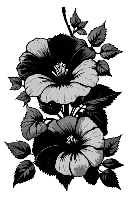 Morning Glory And Aster Vine