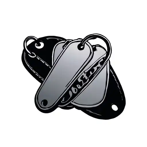 3 Dog Tags Intertwined