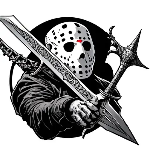 Dagger With Jason Vorhees As The Blade