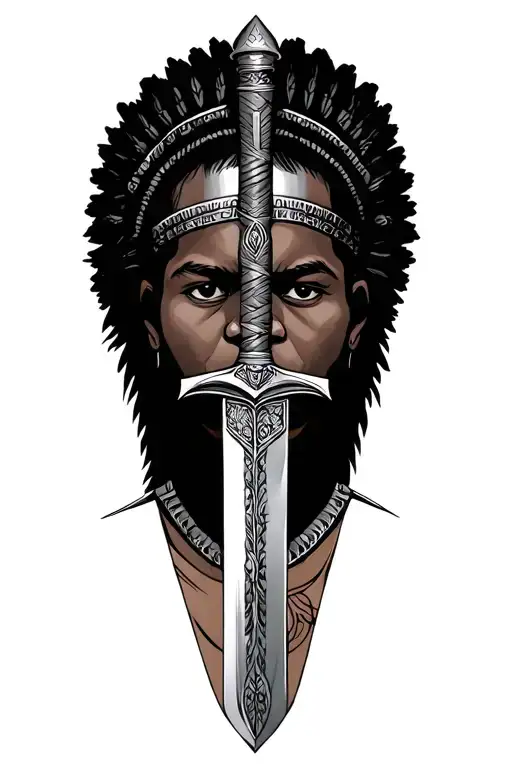 Ethiopian Warrior With Sword