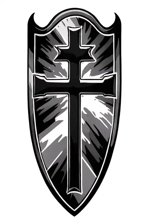 Guam Shield With A Cross