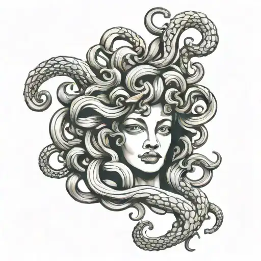 Medusa Head With Emeraude Color