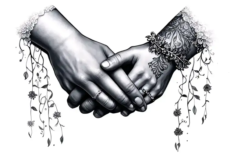 Daughter Holding Hands