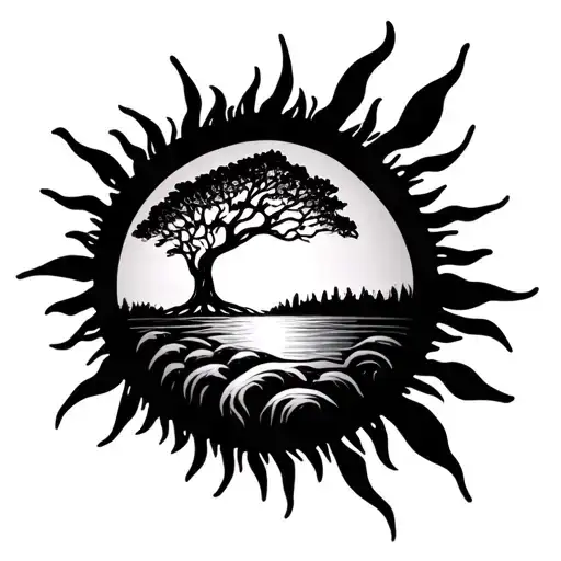 Tree Of Life In A Sun