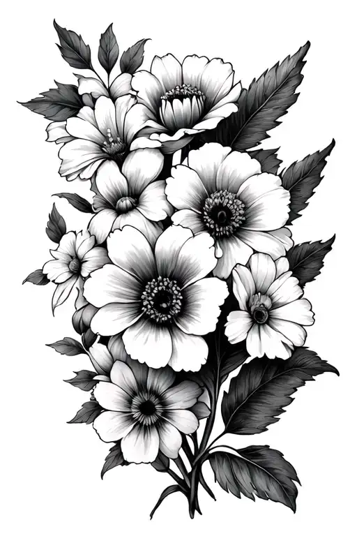 Birth Flowers- October December June September And March