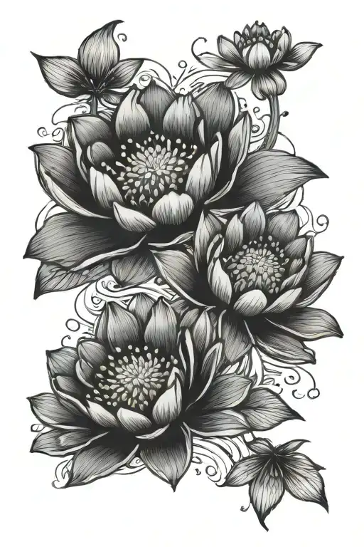 Cosmos And Water Lily Flower