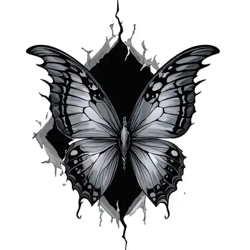 Old Night Butterfly With Broken Wings Viking