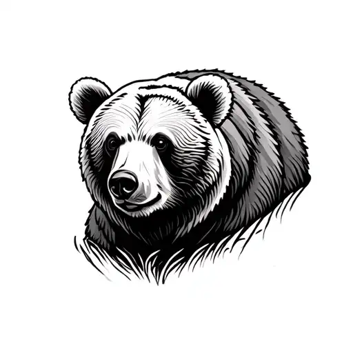 Simple Fine Line Bear