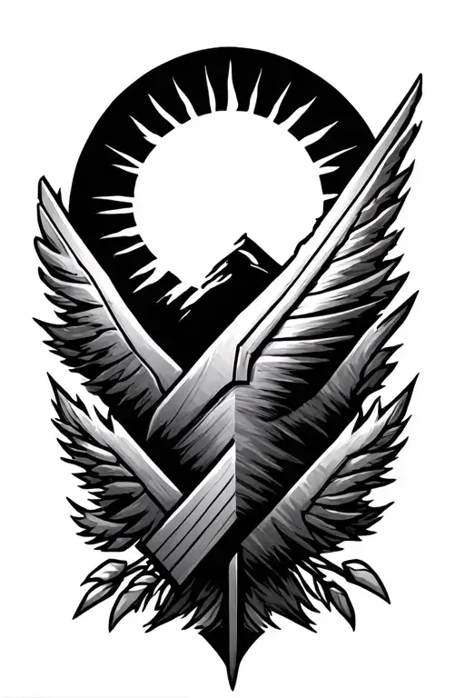 Arrow And Sun Rising