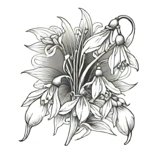 Singular Snowdrop Tattoo For Sister