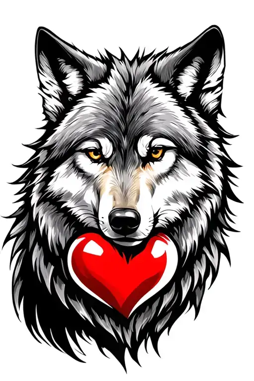 Wolf With Heart