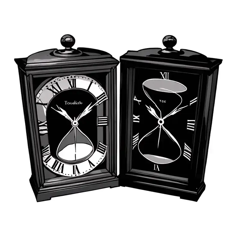 Hour Glass Roman Numeral Clock