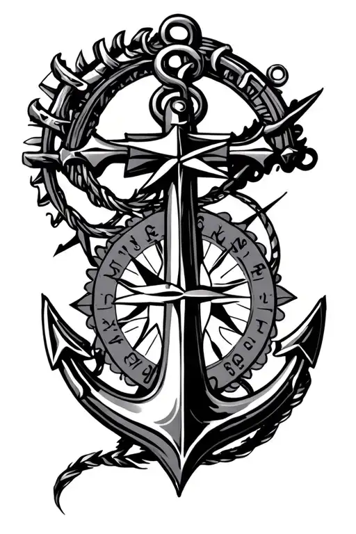 Compass And Anchor Cross