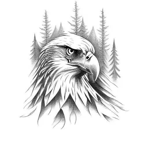 Eagle In Forest