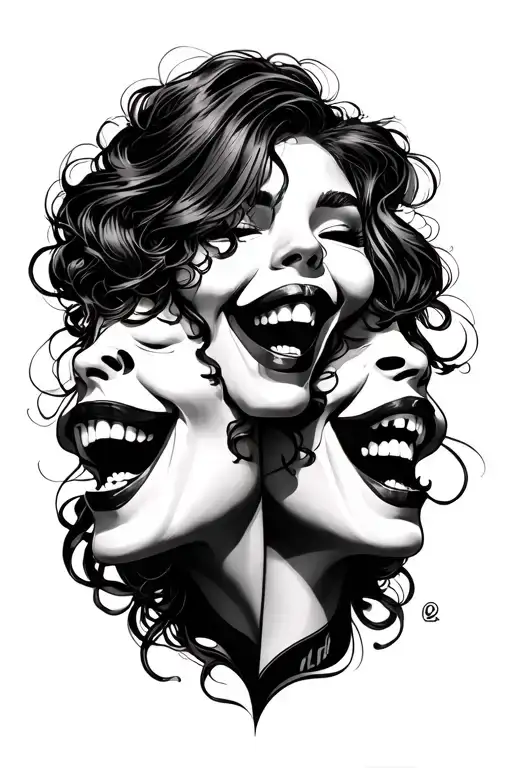 Laugh Now Cry Later Mask Female Arm