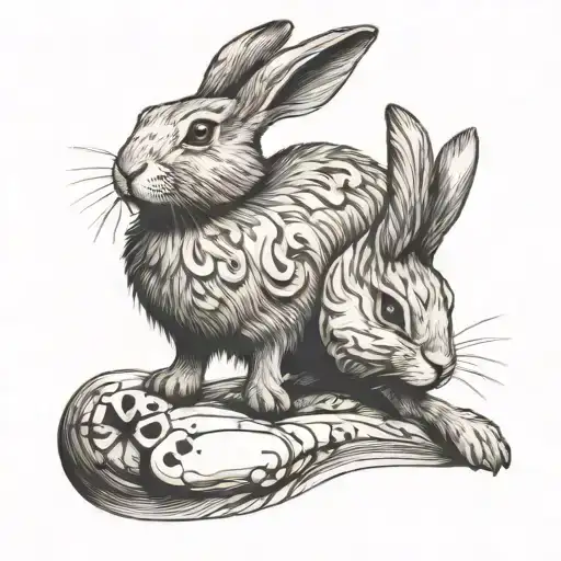 Rabbit With A Human Baby Foot Print