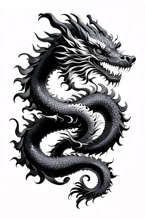 Chinese Dragon Coiled