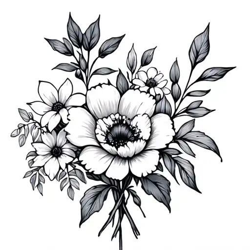 April May & July Birth Flowers Bouquet