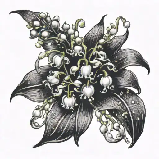 Goth Lily Of The Valley Forget Me
