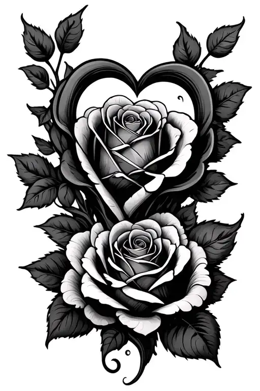 Hearts And Rose Intertwined