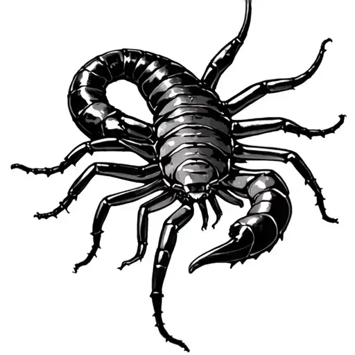 Scolopendra In Black And White