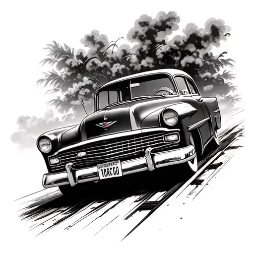 Gangster Car Shooting Scene