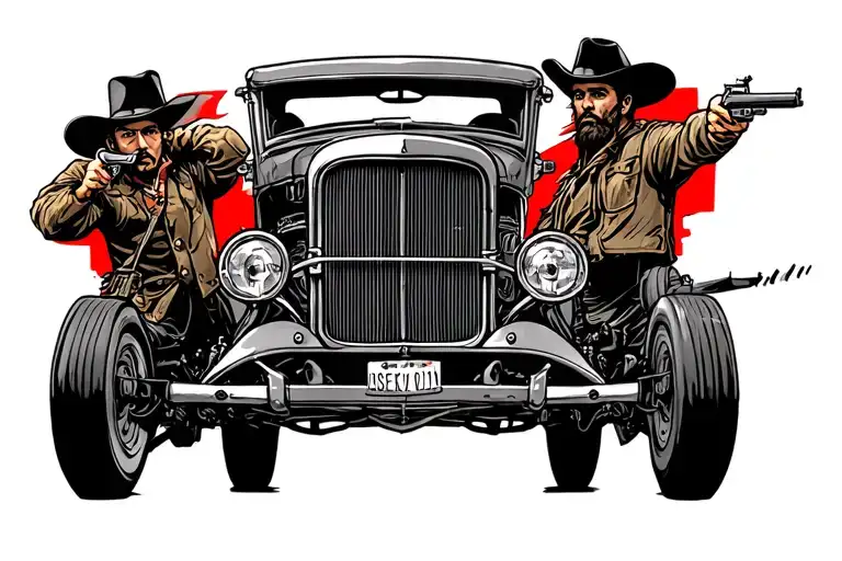 Western Shooting Car Chase