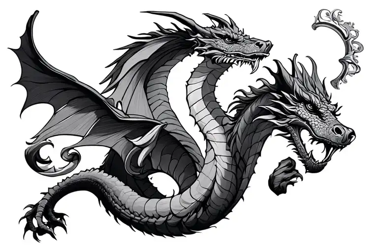 Greek God And Dragon