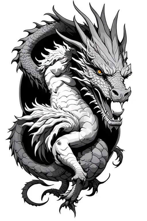 Greek God And Dragon