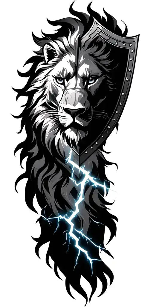 Leo Warrior Shield Lightning