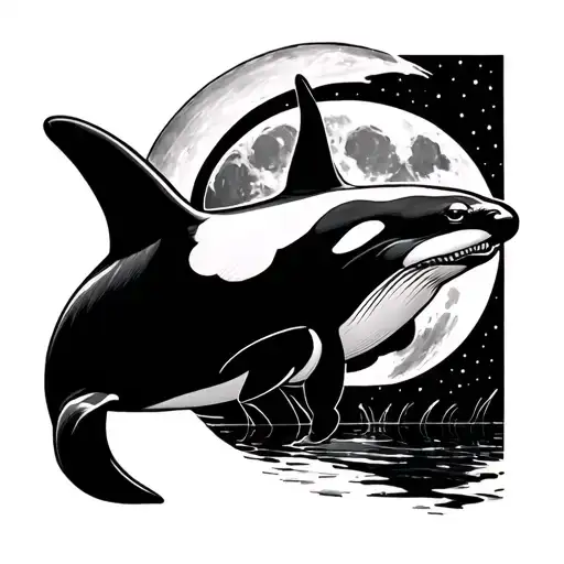 Orca Under The Moon