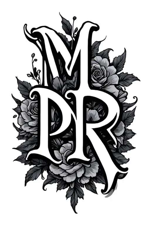 Tatto Idea With Friends Initials M D R A