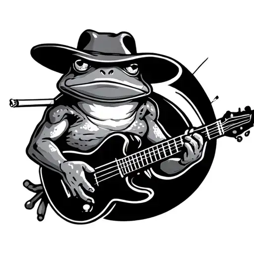 Cowboy Frog Guitar Cigarette
