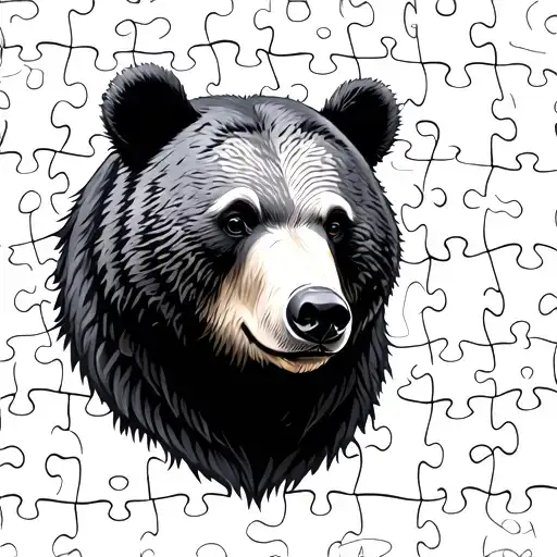 Puzzle Piece With A Bear