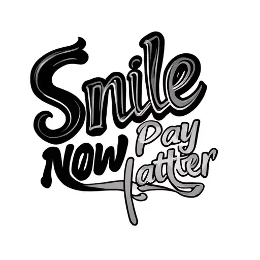 Smile Now Pay Later Old School Chicano Lettering