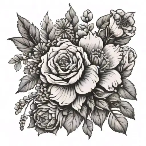 Bouquet Of January July And November Birth Flower