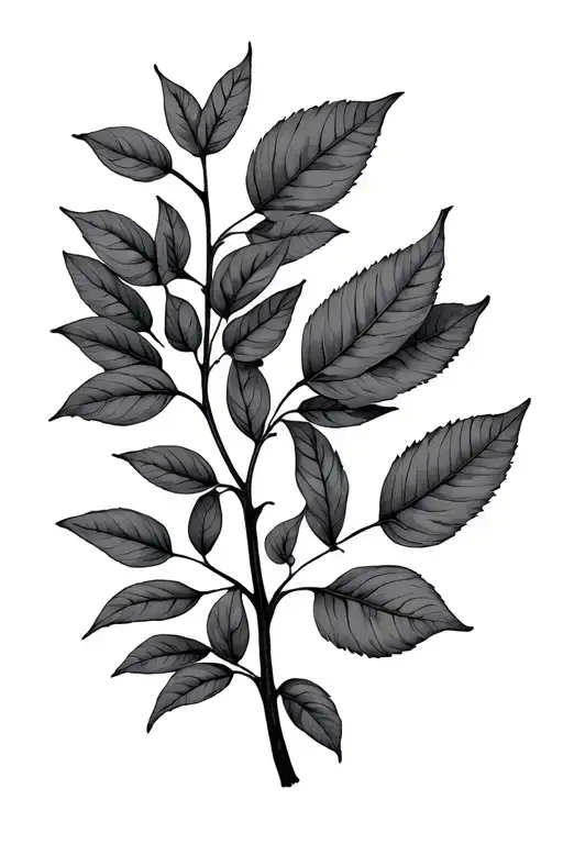 Branches With Leaves Growing