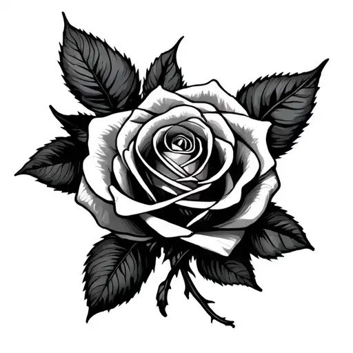 Rose Intertwined With The Name Figueroa Connected