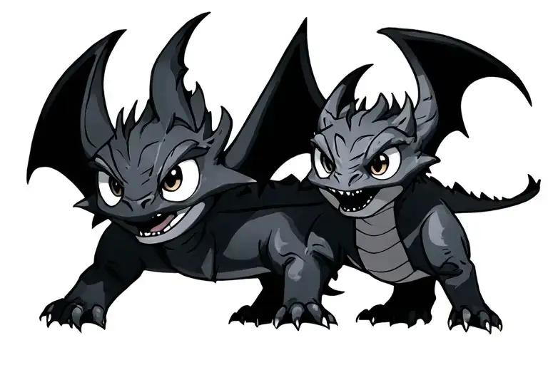Night Fury And Light Fury How To Train Your Dragon