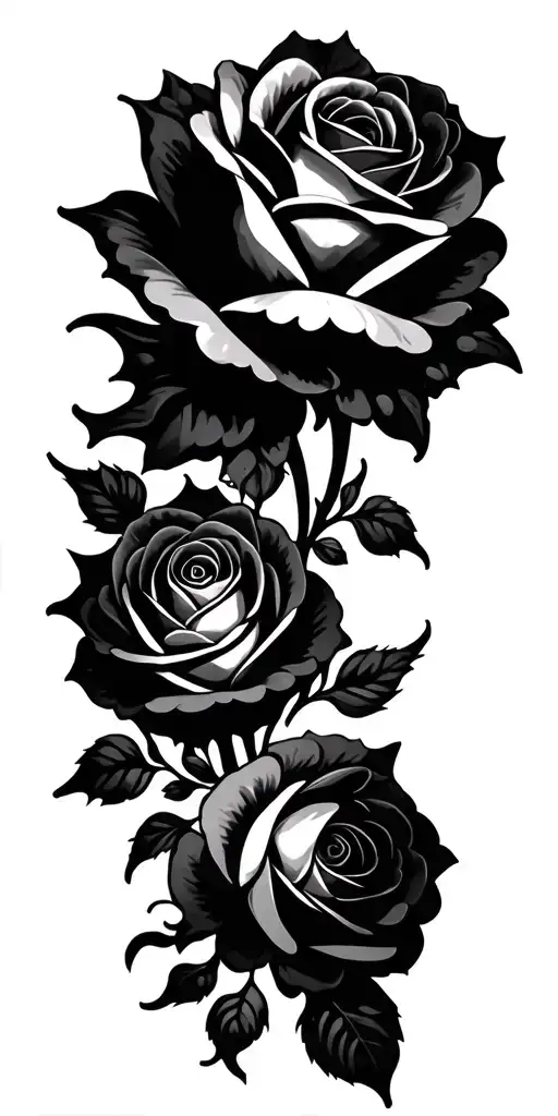 Roses And Mandala Design