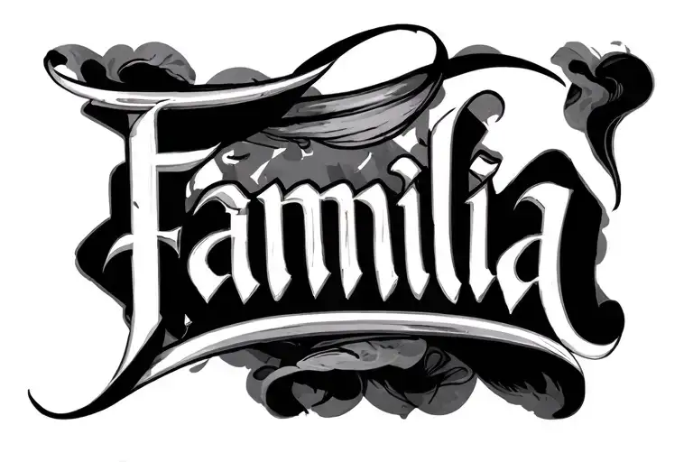Word 'Familia' Calligraphic Style Tattoo For My Arm