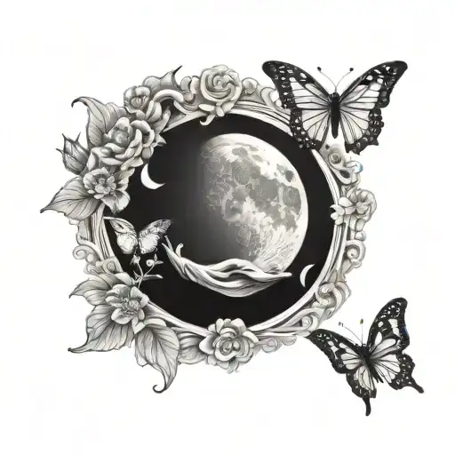 Moon And Butterfly